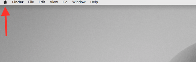 Apple logo on menu bar