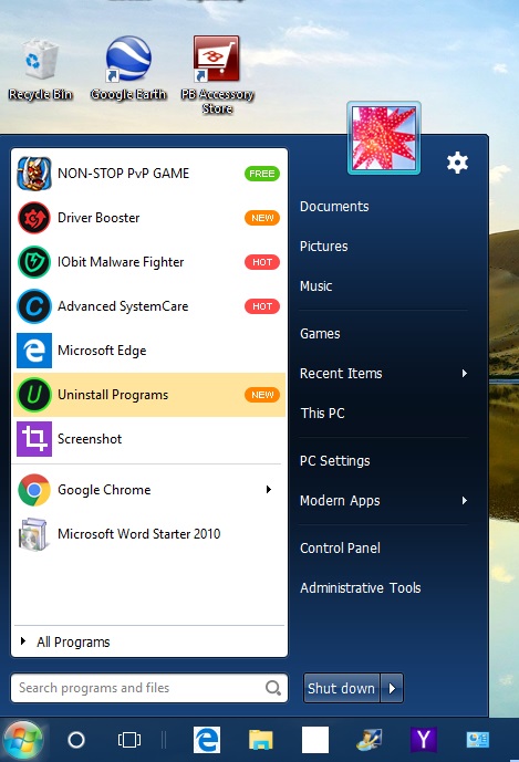 Start menu