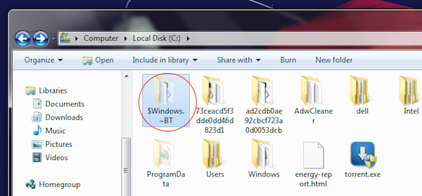 what-is-windowsBT-folder