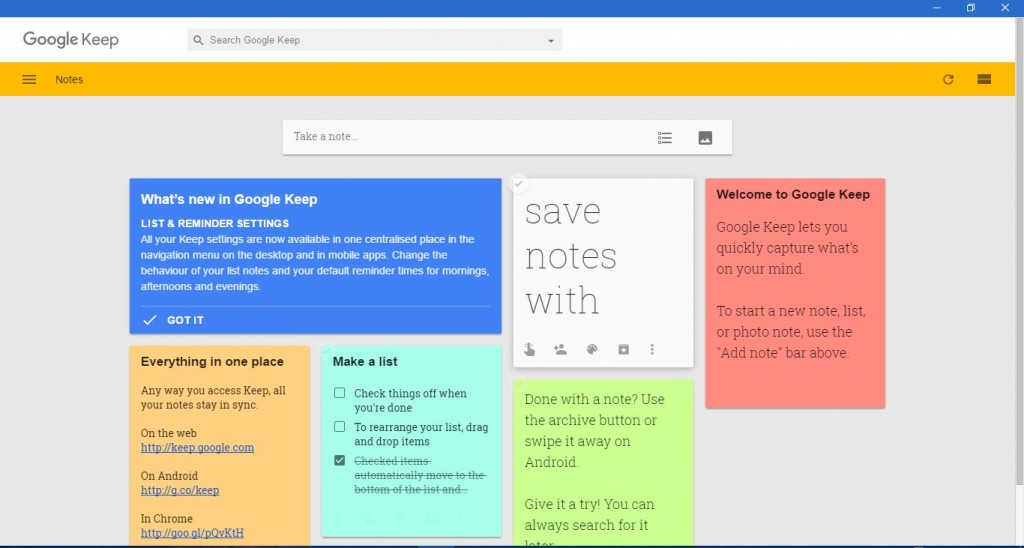 Google notes