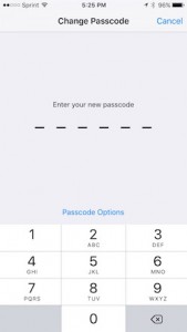 add new six digit iPhone passcode