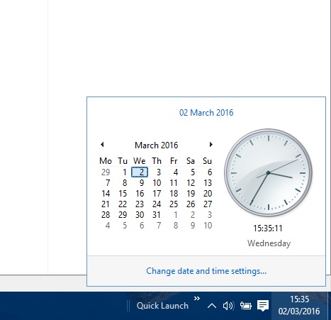 new windows 10 clock