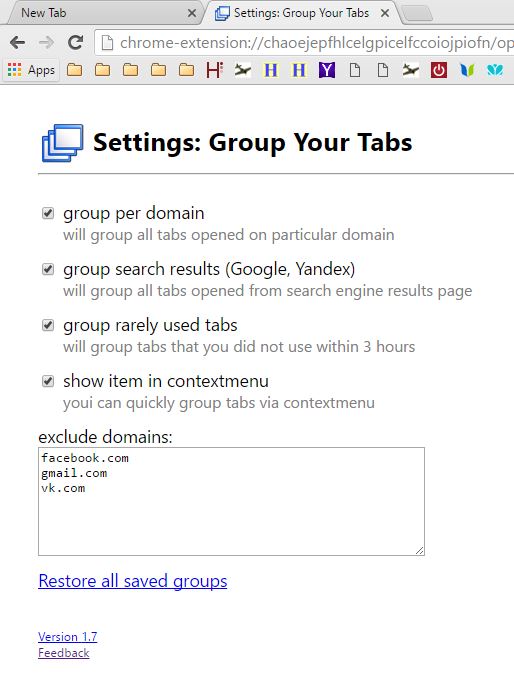 Group your Tabs under One Tab - Extension for Easy Browsing