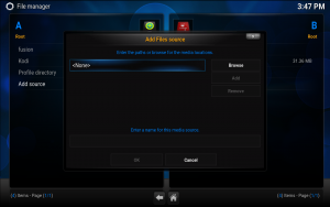 KODI Add file source