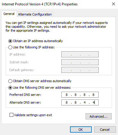 Pref dns server