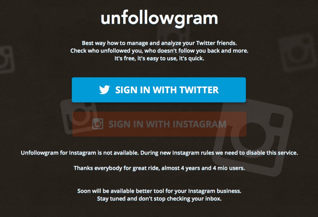 Unfollowgram No Instagram