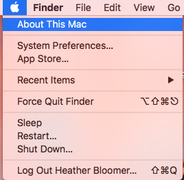 About This Mac