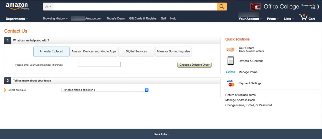 Online Amazon Contact