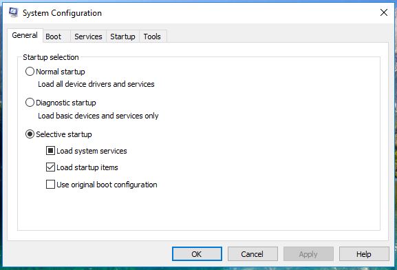 system configuration