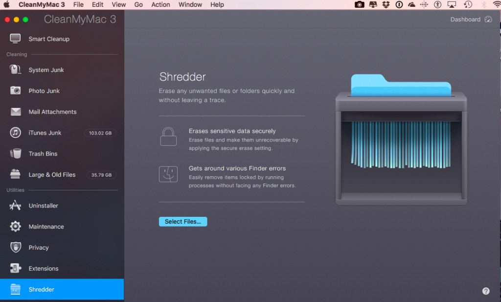 CleanMyMac 3 Shred