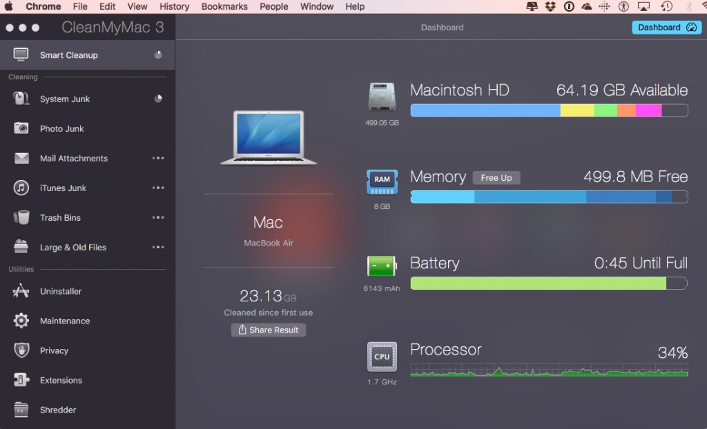 CleanMy Mac 3 Dash
