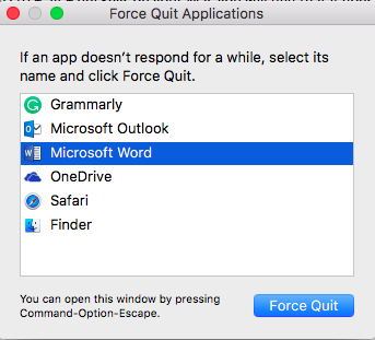 Apple Force Quit