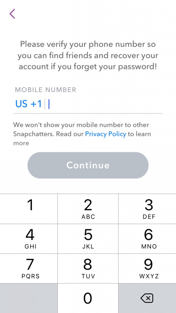 Phone Verification Snapchat