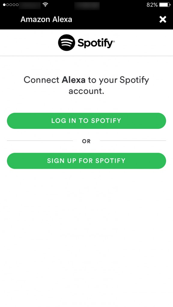 Connect Spotify account