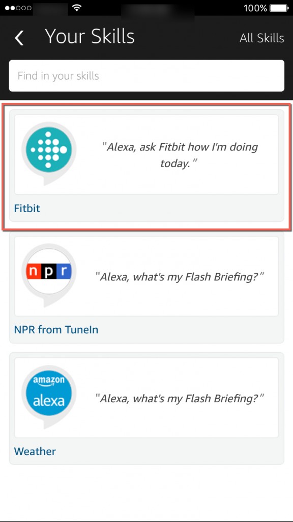 fitbit alexa skill