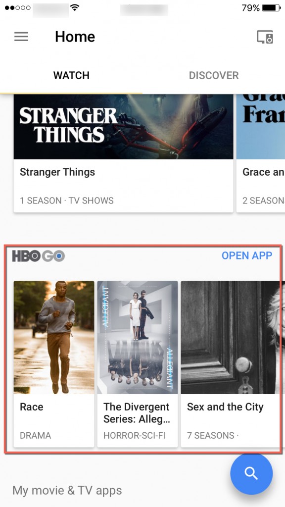 HBO GO Google Home App