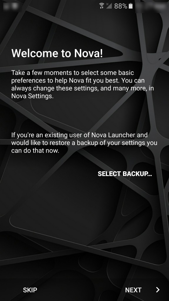 Nova Launcher Wecome