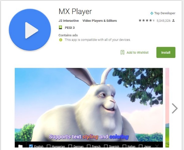 Five excellent movie player apps for Android2