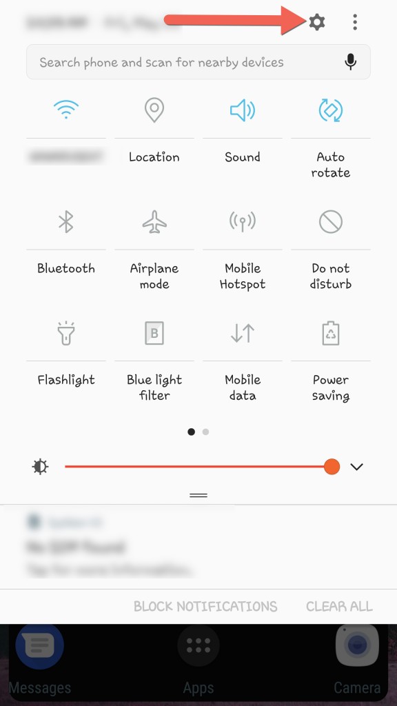 Android Settings Gear