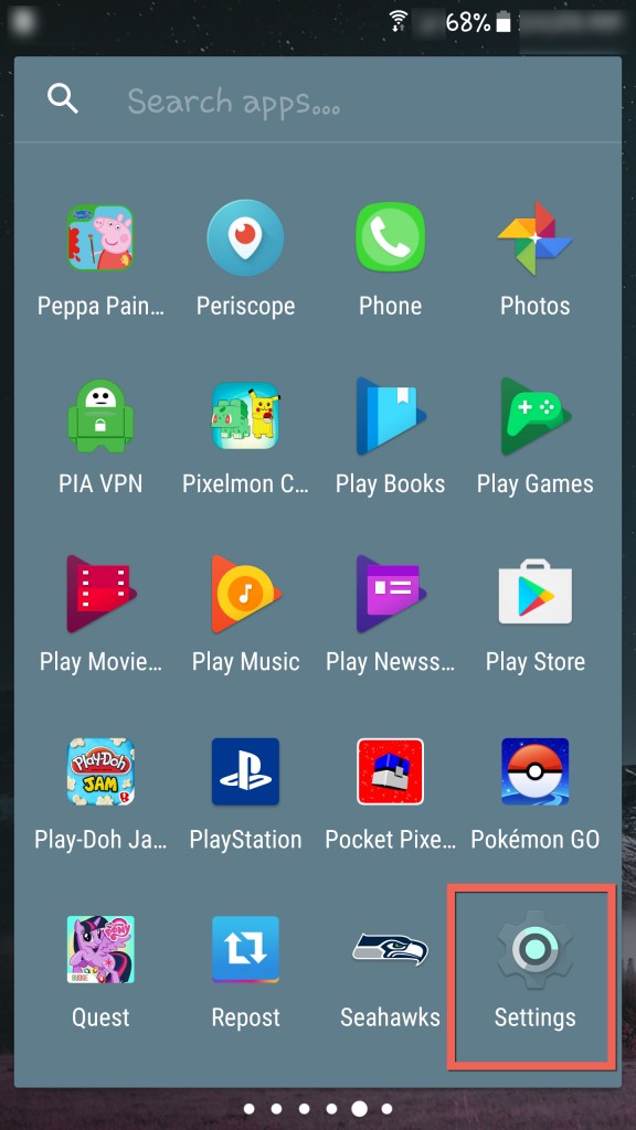 App drawer Android