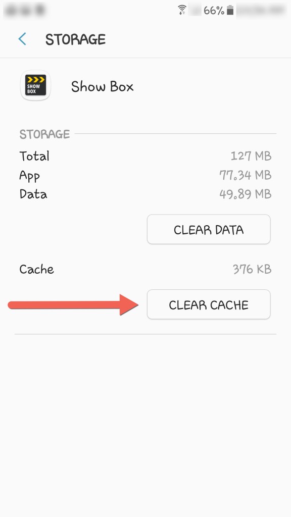 Clear Cache Showbox App