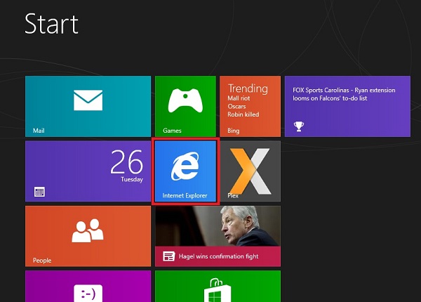 Windows 8 Set IE to Metro Mode