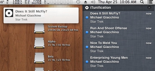 How to Add iTunes Track Information to OS X Notification Center