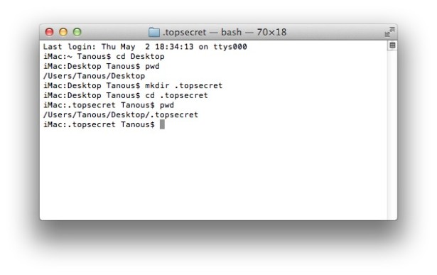 How to Create Hidden Folders Mac OS X