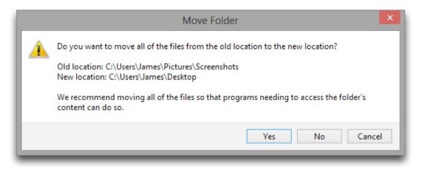 Windows 8 Change Screenshot Folder