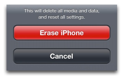 Erase Reset iPhone iPod iPad Settings