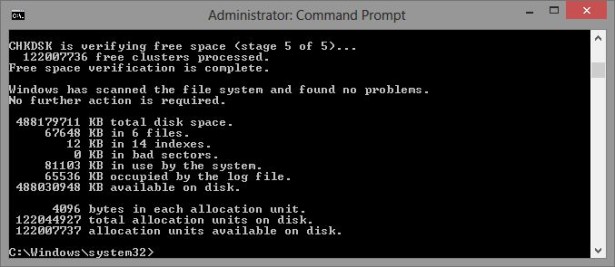 CHKDSK Windows 8