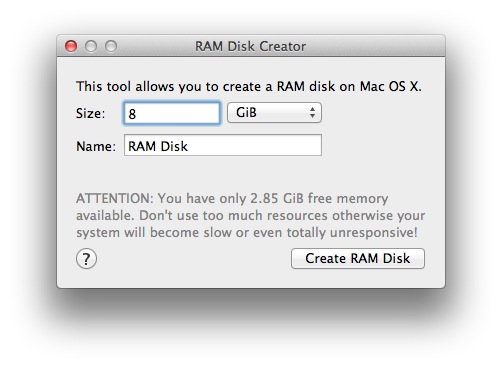 RAM Disk Creator