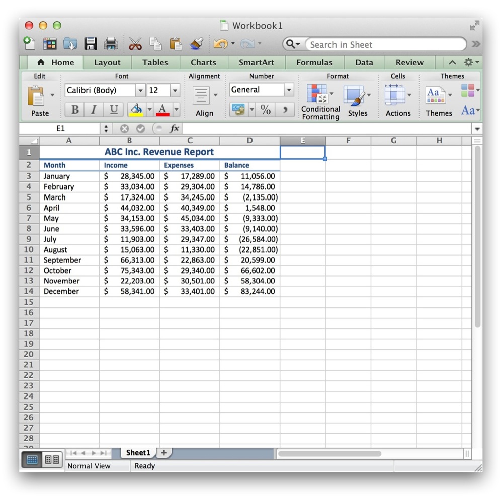 Hide Unused Cells Excel Mac