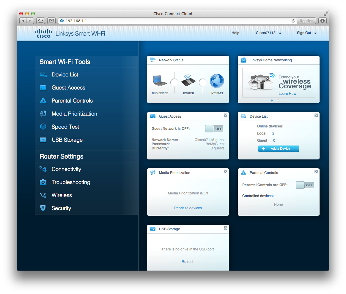 Cisco Linksys Router Setup