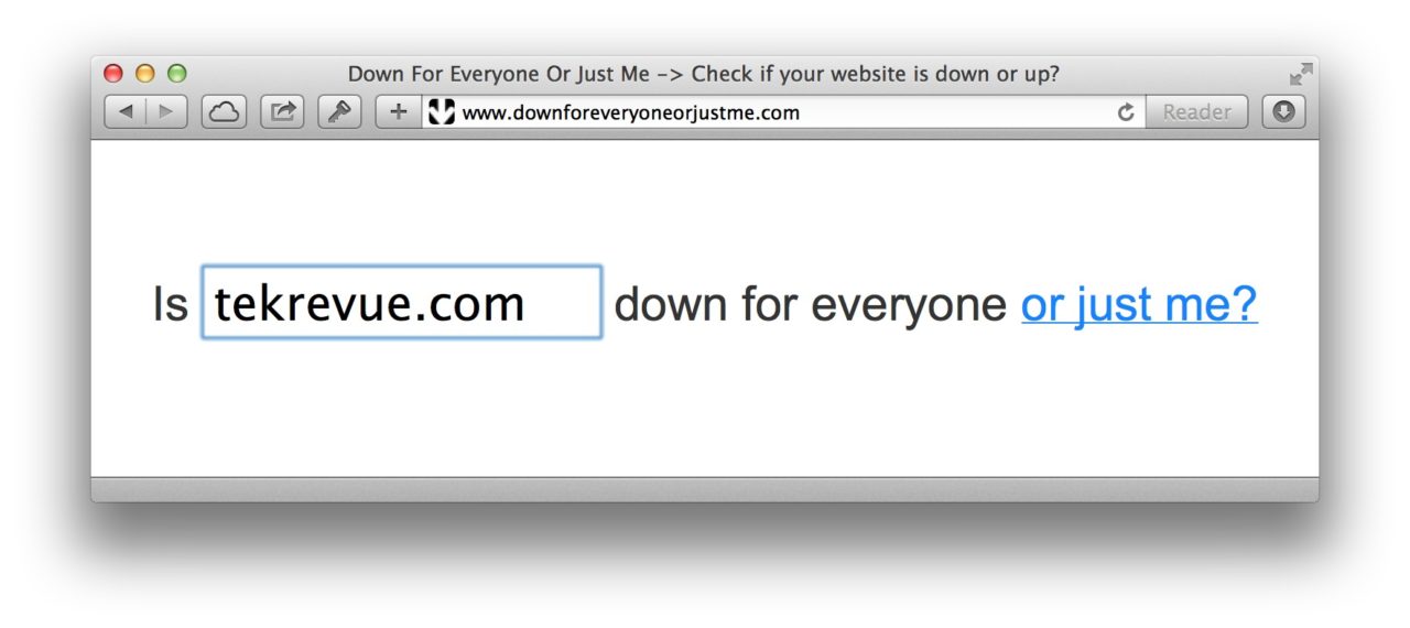 Check a Website's Status with Down for Everyone or Just Me