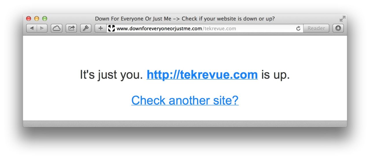 Check a Website's Status with Down for Everyone or Just Me