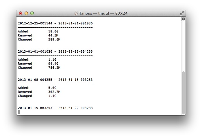 Time Machine Power Tips Using Terminal Calculate Drift