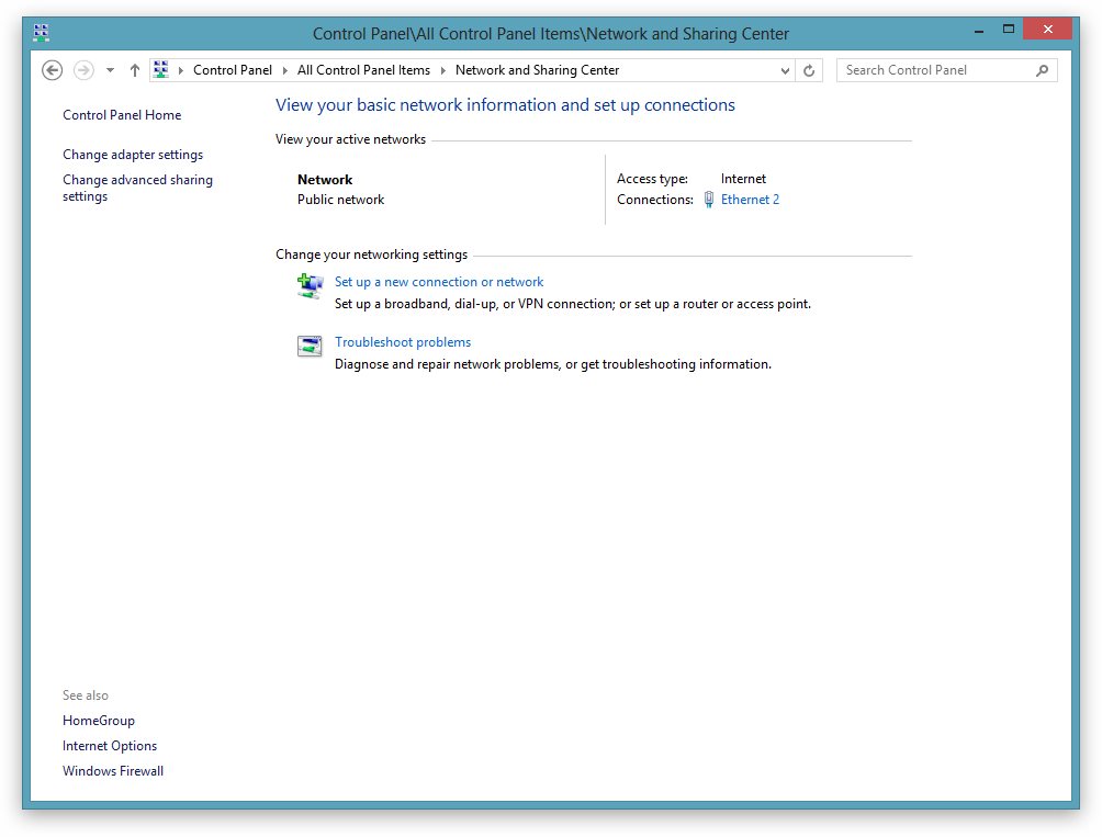 How to change network location Windows 8