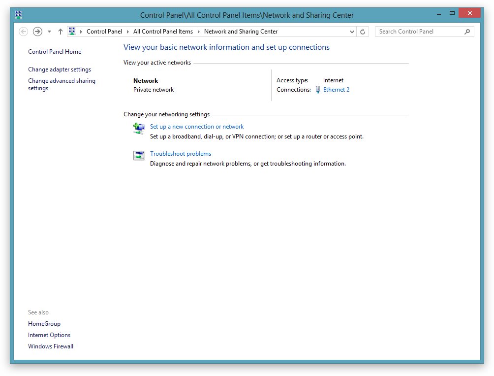 How to change network location Windows 8