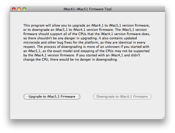 2006 iMac Upgrade Core 2 Duo SSD Firmware