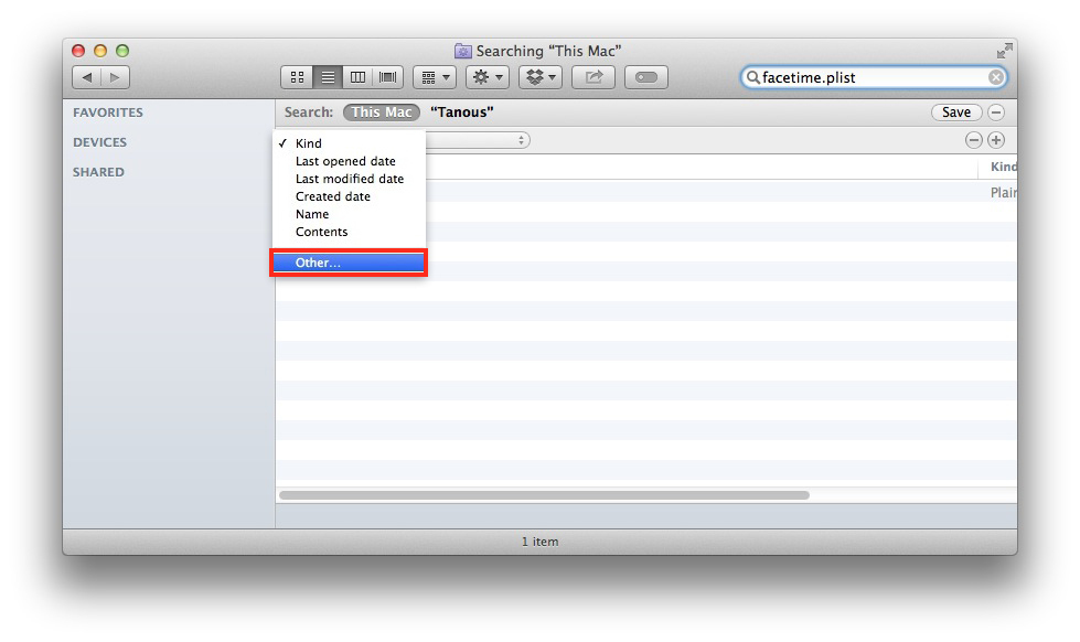 Mac OS X Finder Search System Files