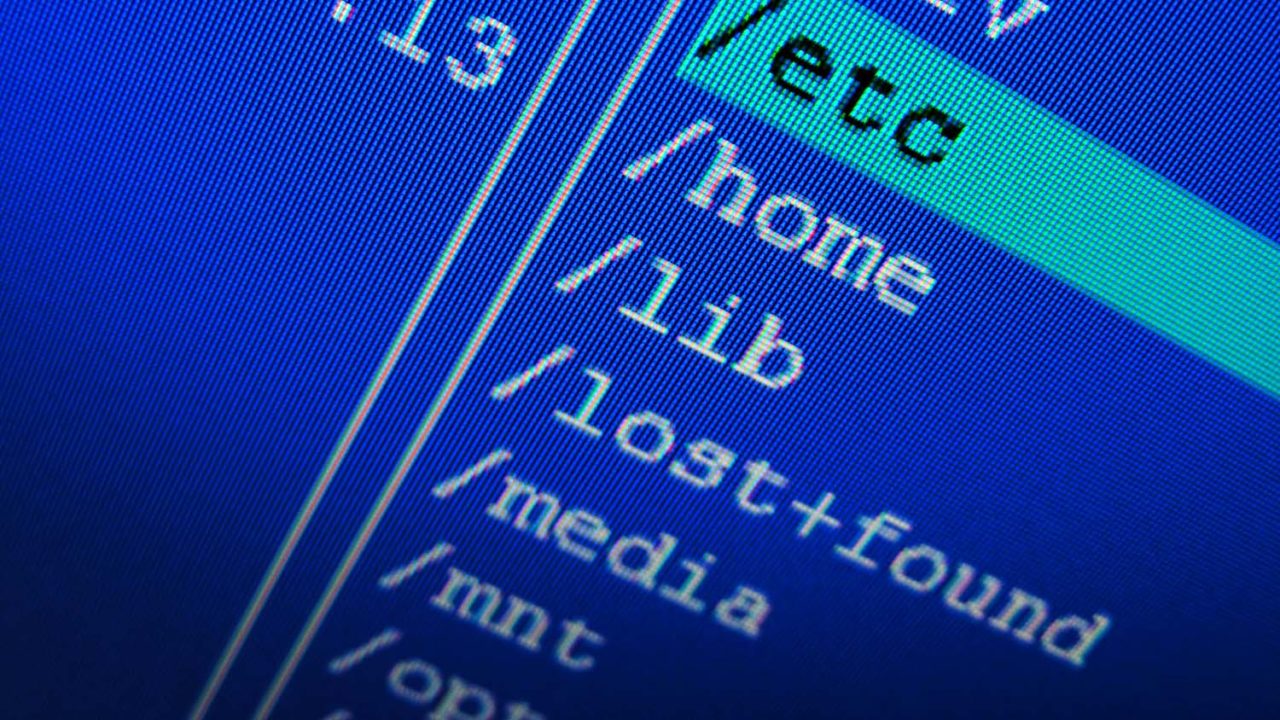 Unix System Files Root Directory