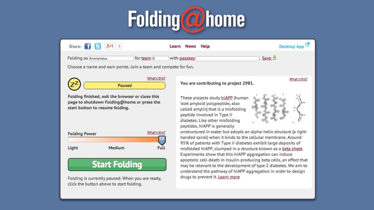 Contribute Your Spare CPU Cycles to Folding@home With Its New Chrome Web App