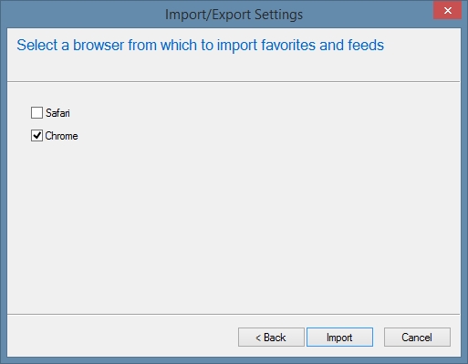 IE Import Bookmarks From Another Browser