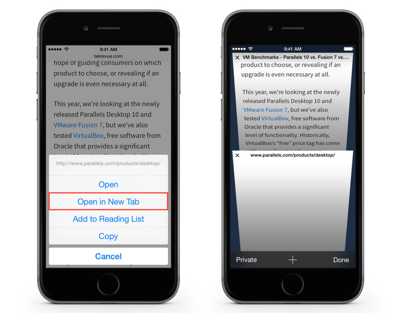 iOS 8 Safari Open Link in New Tab