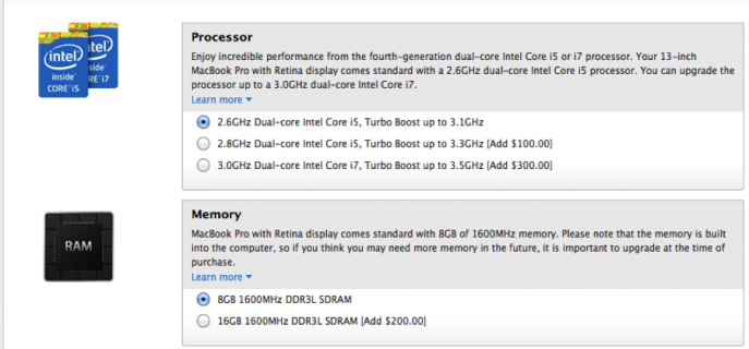 how much ram in macbook what is turbo boost