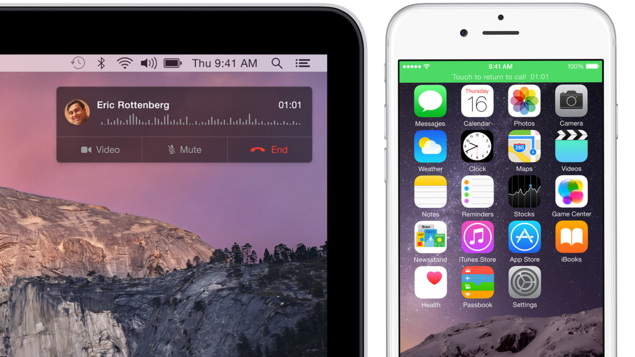 iPhone Calling Yosemite