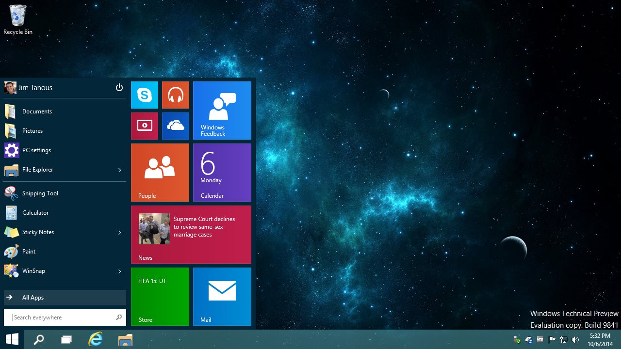 how to switch from the start menu to the start screen in windows 10 startup screen