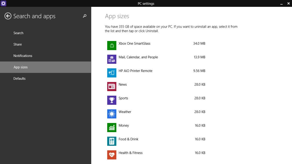 How to See the Size of Metro Apps in Windows 8