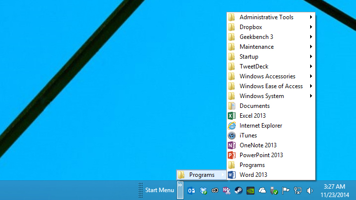 Make Your Own Windows 8 Start Menu with a Custom Toolbar